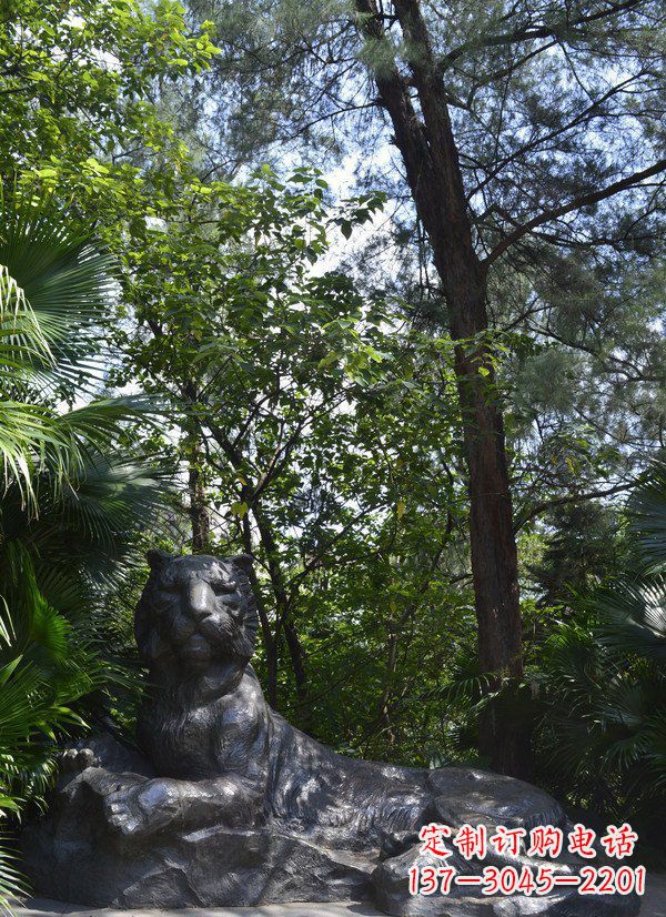 公園/老虎/動物/銅雕-公園老虎動物銅雕 (2)