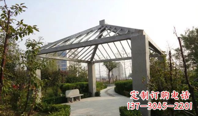 公園涼亭不-銹-鋼-雕-塑- 