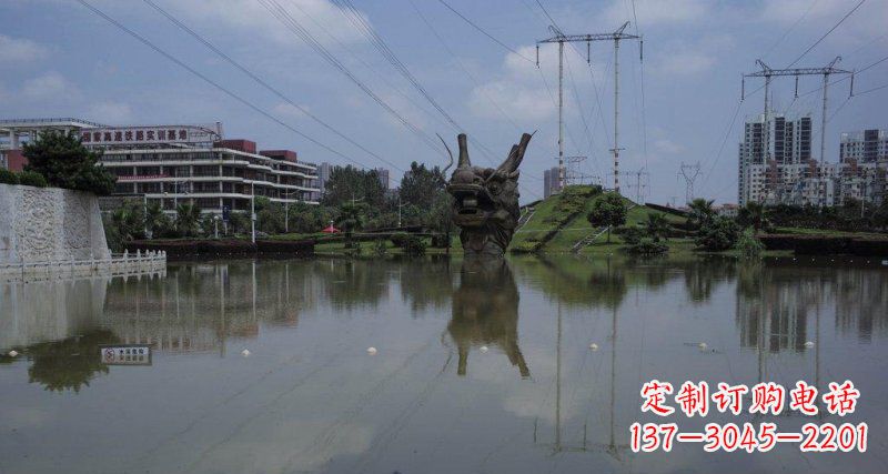 公園/龍頭/景觀/銅雕-公園龍頭景觀銅雕