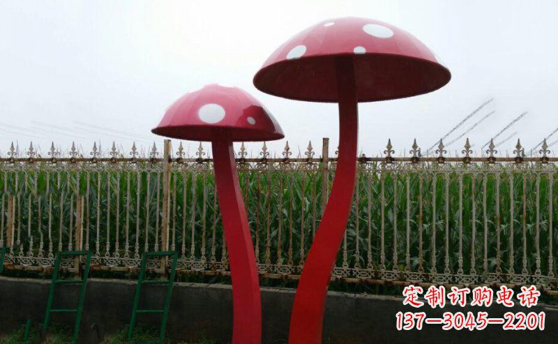 公園蘑菇不-銹-鋼-雕-塑-