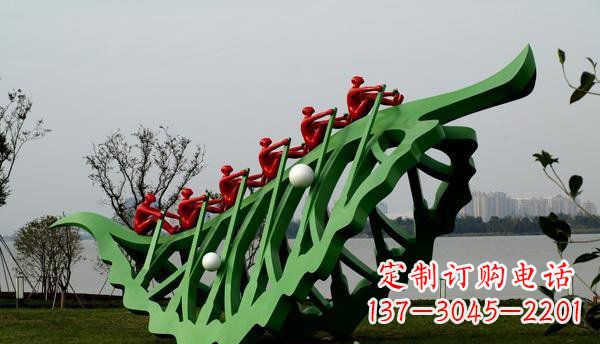 公園樹葉不-銹-鋼-雕-塑-