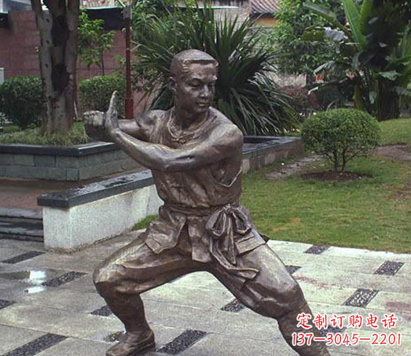 公園武術(shù)人物銅雕