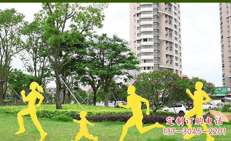 公園運(yùn)動(dòng)健跑不銹鋼人物雕塑