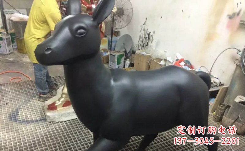 公園鑄銅小鹿動(dòng)物銅雕