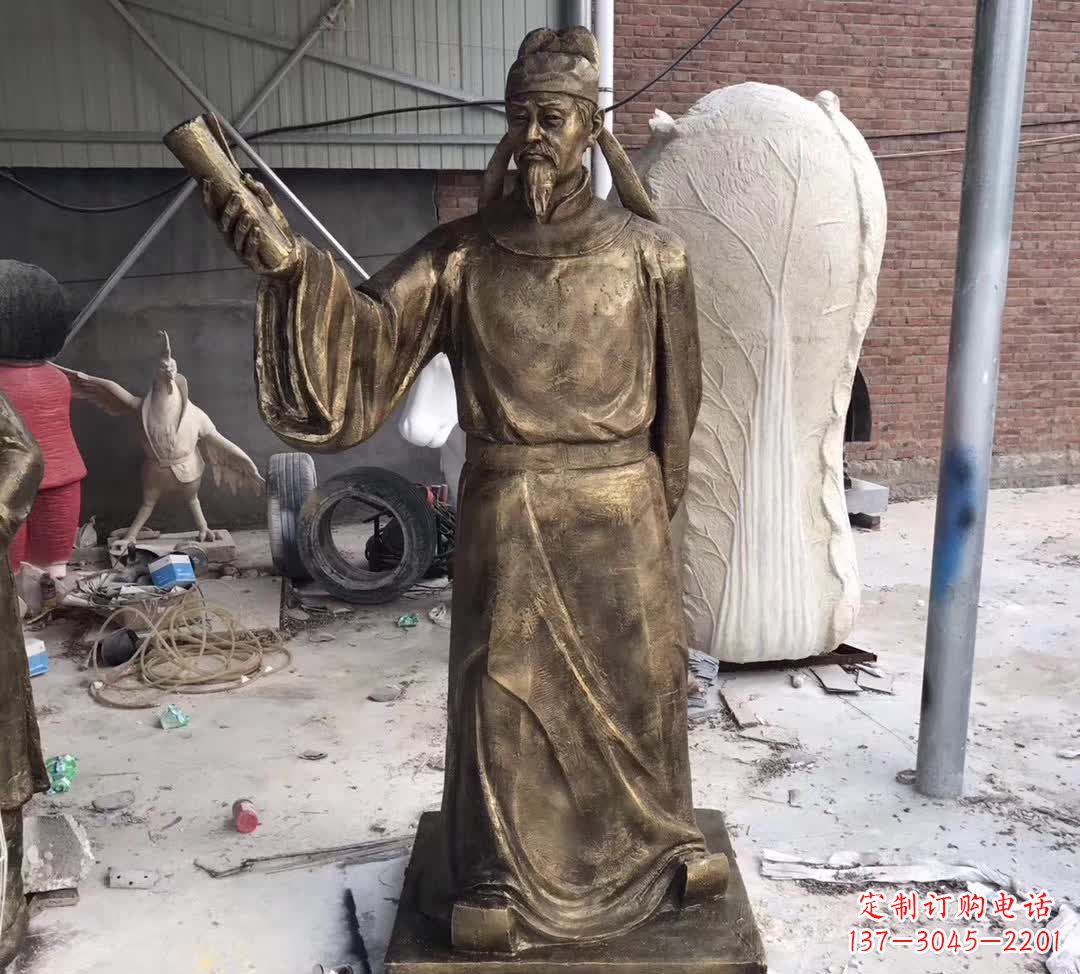 古代李白銅雕