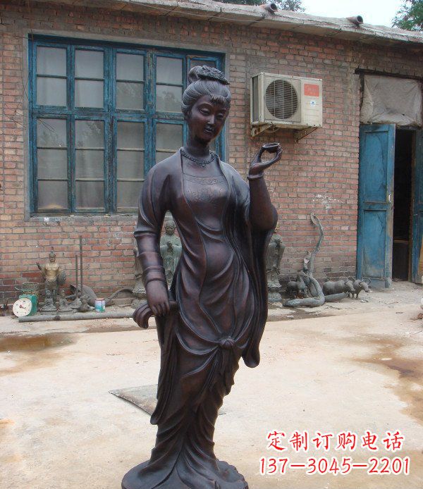 古代美女公園人物銅雕