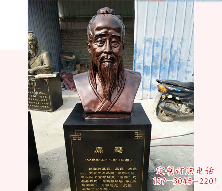 鑄造古代名醫(yī)扁鵲胸像，展現(xiàn)生命的傳承之美