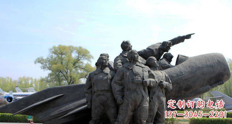 廣場飛行員紀念銅雕
