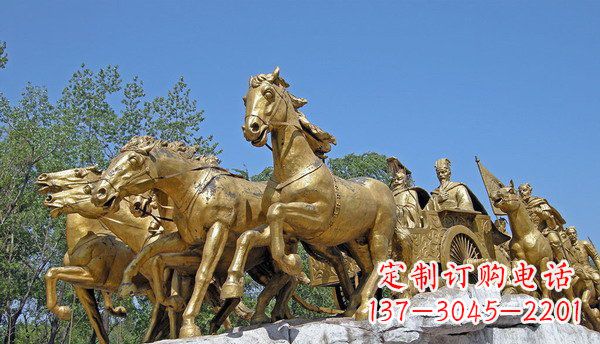 廣場(chǎng)古代馬車景觀銅雕