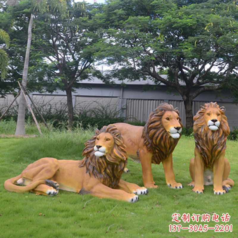 戶外仿真獅子-公園動(dòng)物園仿真動(dòng)物雕塑