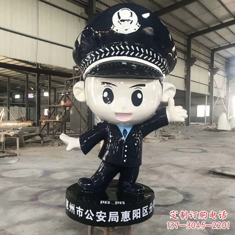 可愛/警察/卡通-可愛的警察卡通雕塑