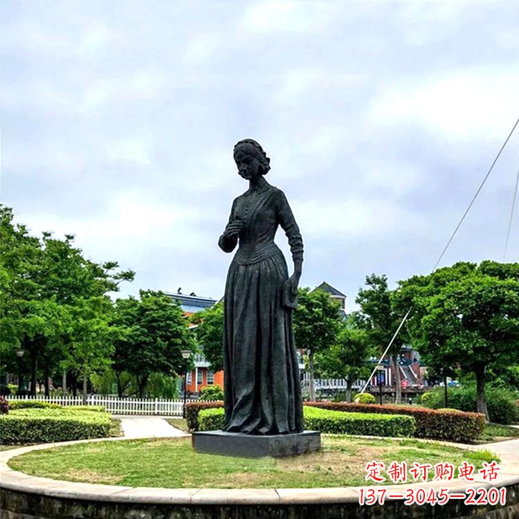 南丁格爾銅雕塑像-公園園林世界著名人物雕像