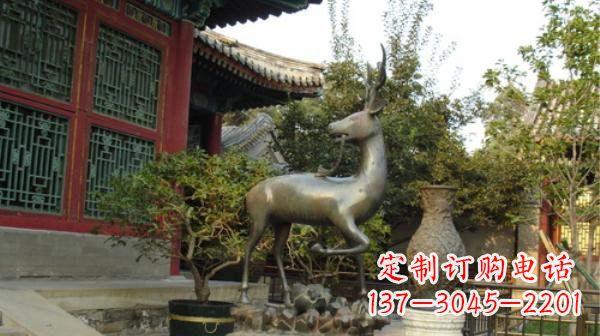 神鹿寺廟動物銅雕