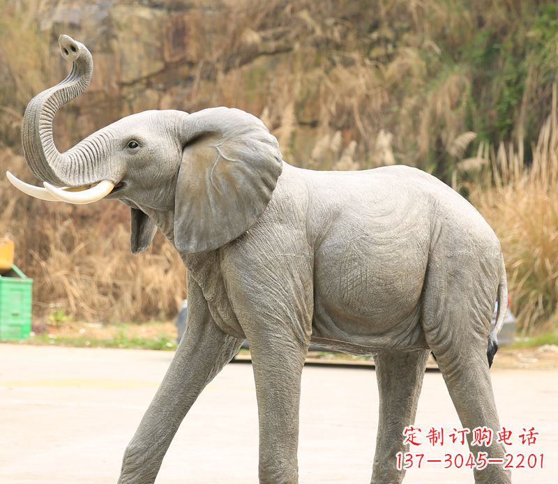 石雕廣場動物大象雕塑