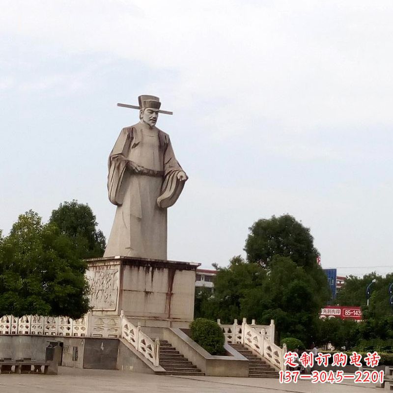 宋慈大型石雕像-景區(qū)園林古代著名醫(yī)學(xué)人物雕塑