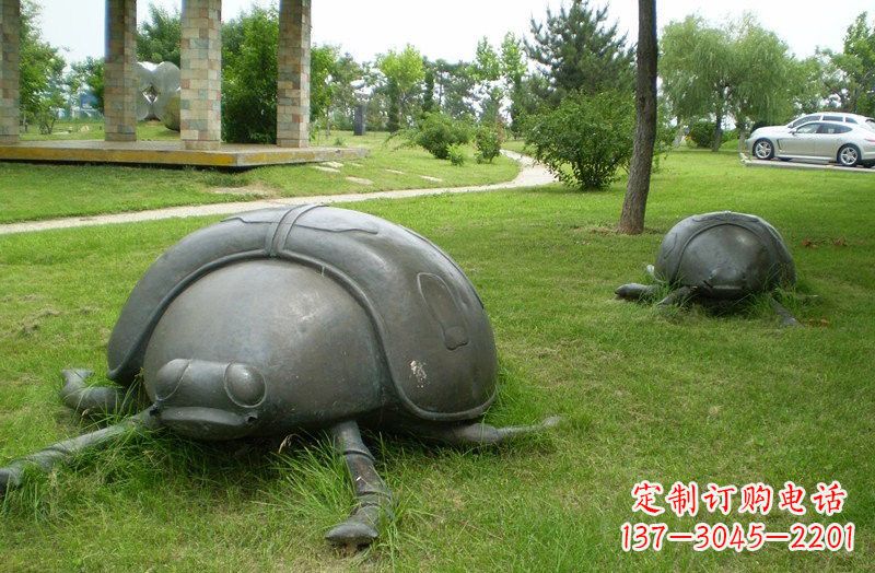 銅雕七星瓢蟲公園動物雕塑