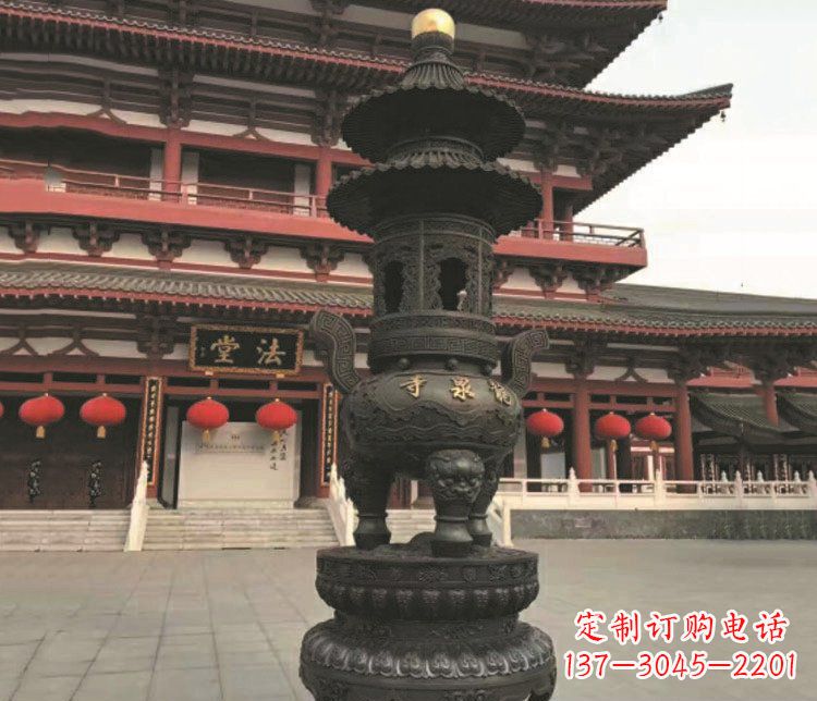 銅雕寺廟景觀雕塑擺件