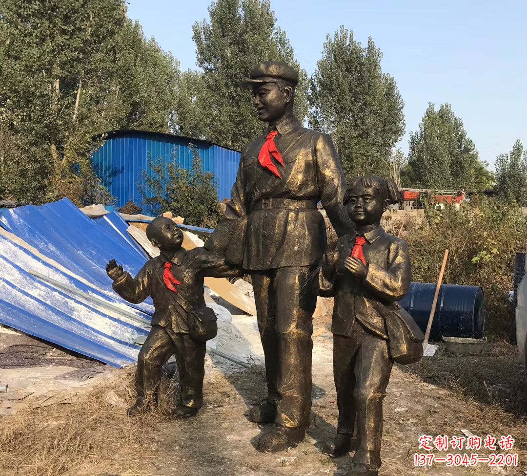 銅雕校園雷鋒雕塑