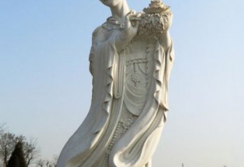 十二花神之四月牡丹楊玉環(huán)漢白玉古代美女雕像