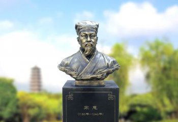 宋慈玻璃鋼仿銅頭像雕塑-醫(yī)院醫(yī)學(xué)院著名人物半身像