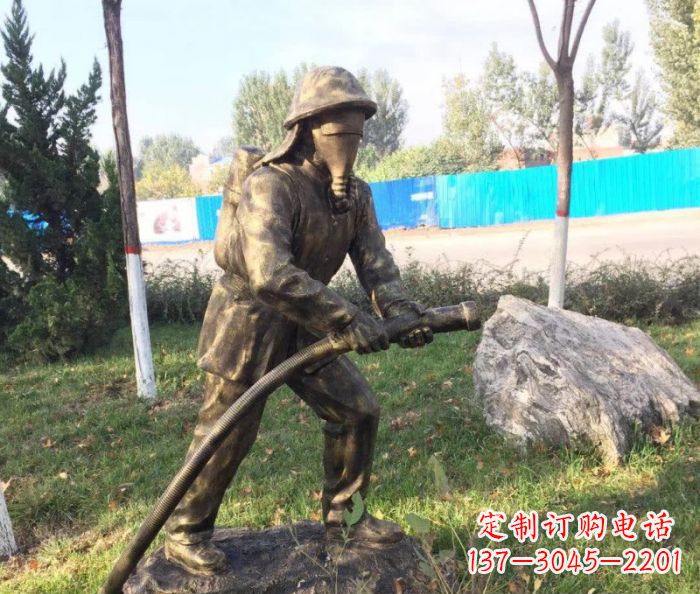 消防守護人物銅雕 (4)