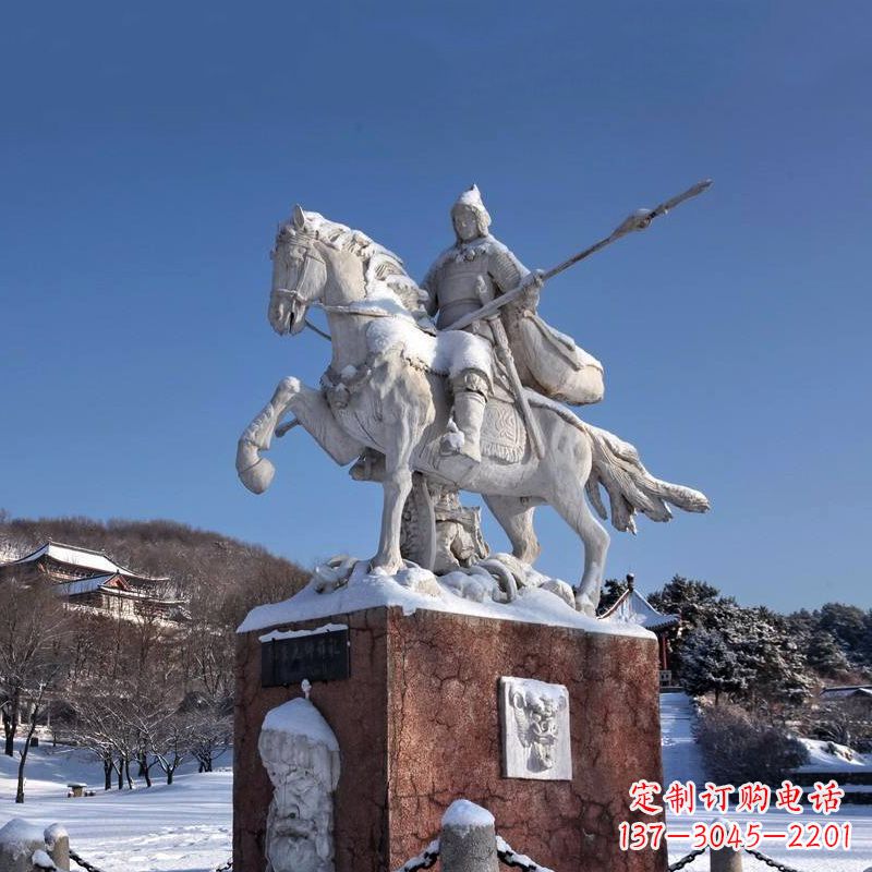 薛仁貴騎馬雕像-中國(guó)歷史名人唐朝名將景區(qū)景觀雕塑