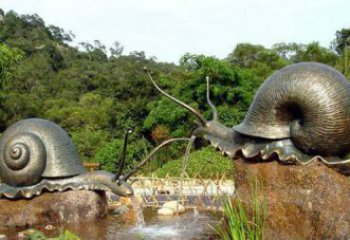 蝸牛公園動物銅雕