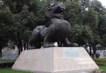 獬豸神獸雕塑-公園上古神獸景觀雕塑