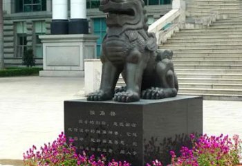 獬豸銅雕塑-法院門前神獸動物雕塑擺件