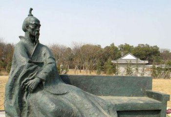 中國(guó)明末清初知名畫家八大山人（朱耷）雕塑塑像-公園歷史名人銅雕像